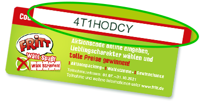 Code-Sticker innerhalb der Aktionspackung Code-Sticker innerhalb der Aktionspackung