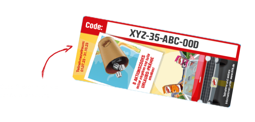 Code-Sticker innerhalb der Aktionspackung